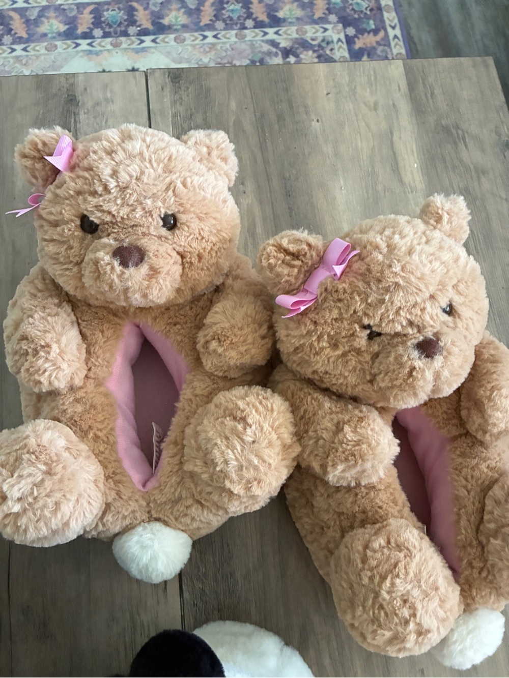 Teddy Bear slippers . Size 2/3 .